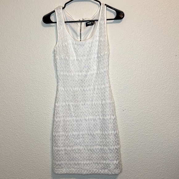 Guess | Dresses | Guess White Gold Dress | Poshmark